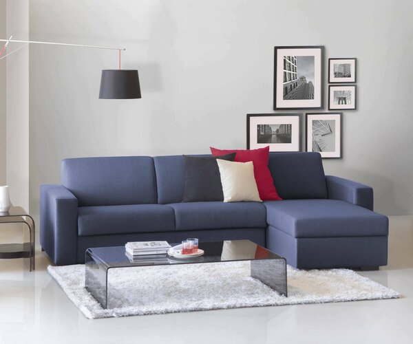Divano letto contenitore blu 260x95cm - Allegria