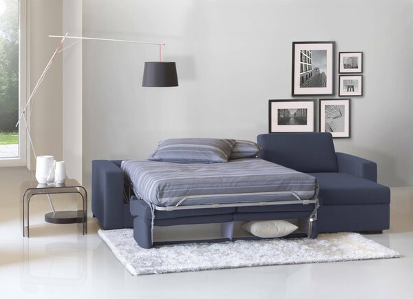 Divano letto contenitore blu 260x95cm - Allegria