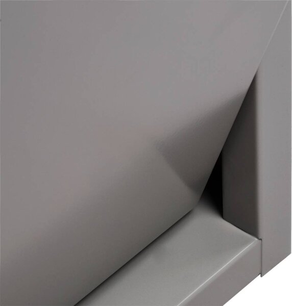 Pattumiera Grigio Capacità 72 (18 per Secchio) Fissaggio a Muro Opzionale 60x25x93h cm, 4 Cestini - Anukhatun