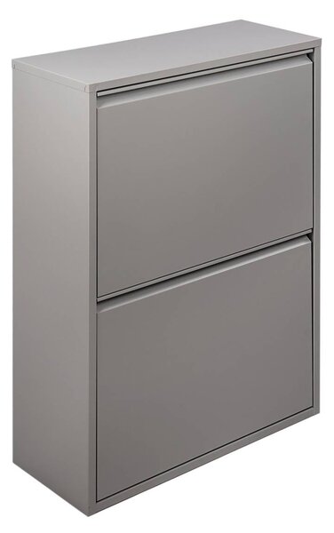 Pattumiera Grigio Capacità 72 (18 per Secchio) Fissaggio a Muro Opzionale 60x25x93h cm, 4 Cestini - Anukhatun