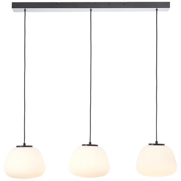BRILLIANT Lampada a sospensione a 3 luci, modello Kaizen, colore nero, grado di protezione IP20, attacco E27, dimmerabile, adatta per lampadine standard