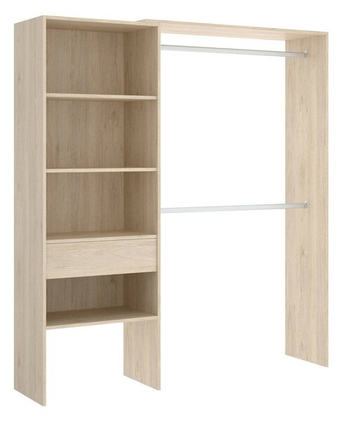 Cabina armadio con ripiani regolabili rovere 160x187h cm - Fauno