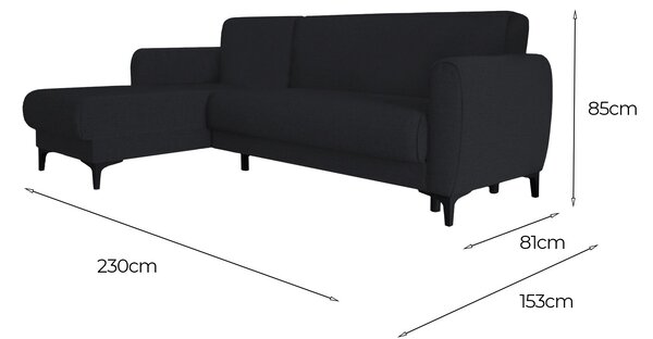 Divano letto per ospiti blu 230x153cm - Aber