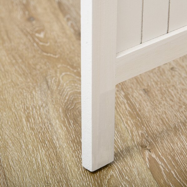 HOMCOM Paravento in legno separatore di ambienti parete interna pieghevole 3 pannelli in legno 120 x 170 cm bianco | Aosom Italy