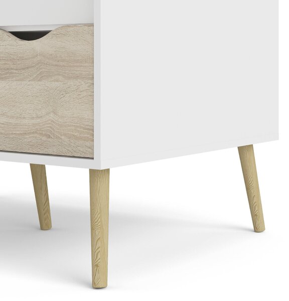 Guardaroba 2 ante bianco e quercia 98x200h cm - Archilllo