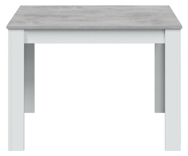 Tavolo cucina rettangolare 6 posti bianco e cemento 109x67cm - Anat