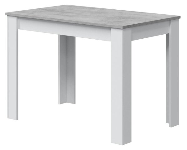 Tavolo cucina rettangolare 6 posti bianco e cemento 109x67cm - Anat