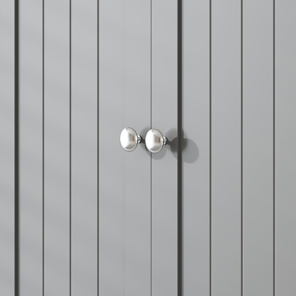 HOMCOM Mobile da bagno con cassetto, armadietto con ante, ripiano regolabile, 60 x 30 x 160 cm, grigio | Aosom Italy
