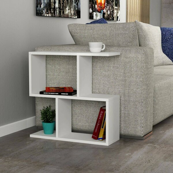 Tavolino salotto rettangolare bianco 60x20x60h cm - Fabrizia