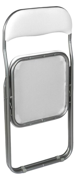 Set 4 sedie pieghevoli imbottite bianche struttura in metallo - Antenore