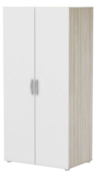 Guardaroba in legno rovere e bianco opaco 79x165h cm - Barge