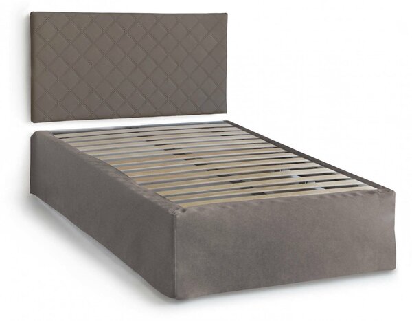 Letto piazza e mezza Anas, adatto a materasso da Cm 120x190, Tortora