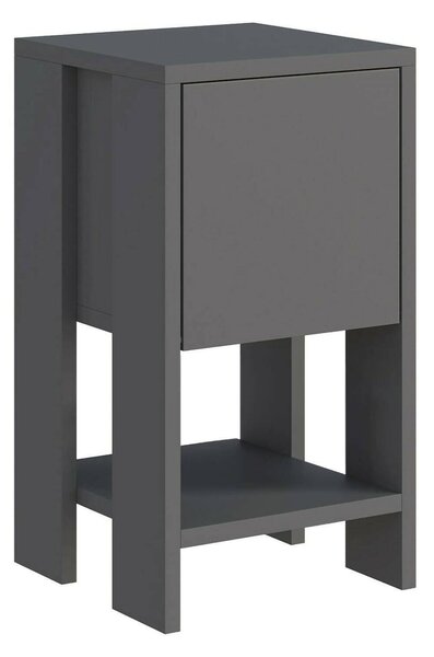 Comodino 2 ripiani antracite 30x30x55h cm - Filippa