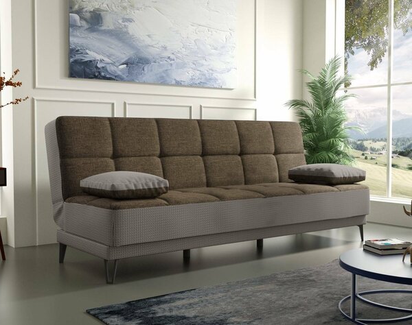 Divano letto moderno grigio e marrone 190x87cm - Aborigeni