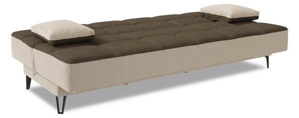 Divano letto moderno grigio e marrone 190x87cm - Aborigeni