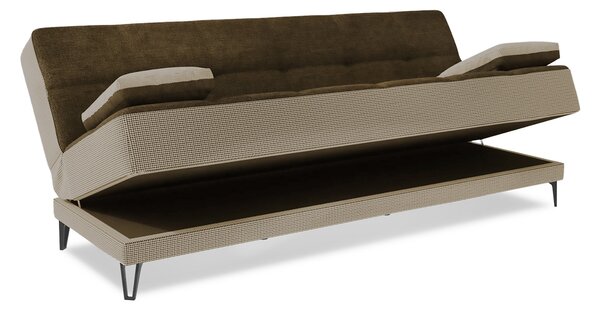Divano letto moderno grigio e marrone 190x87cm - Aborigeni
