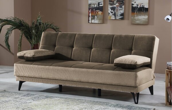 Divano letto moderno grigio e marrone 190x87cm - Aborigeni