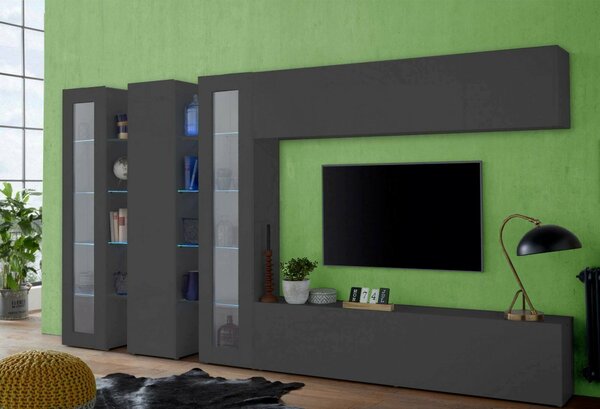 Mobile soggiorno classico 340cm antracite - Atta