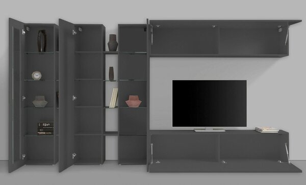 Mobile soggiorno classico 340cm antracite - Atta