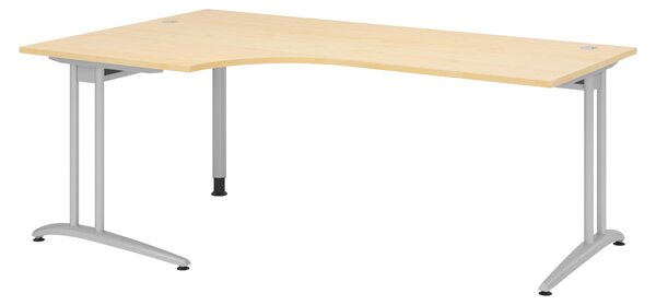 Bümö Scrivania Serie B - Decorazione: acero, dimensioni: scrivania angolare 200 x 120 cm