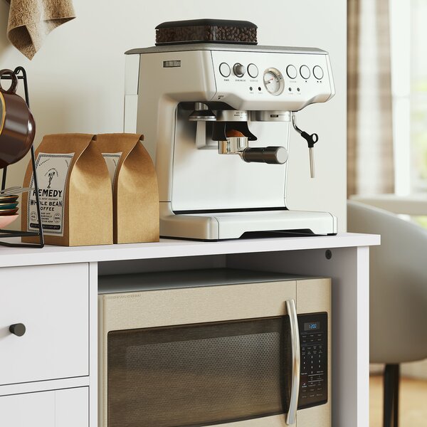 HOMCOM Mobile da cucina con foro per cavi, cassettiera con 2 armadietti, vano aperto, cassetto, 80 x 35 x 72,2 cm, pannello truciolare, bianco | Aosom Italy