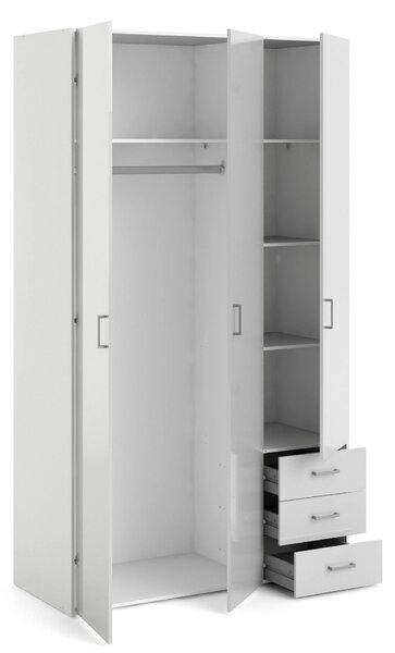 Guardaroba con appendiabiti bianco lucido 115x200h cm - Aquilone