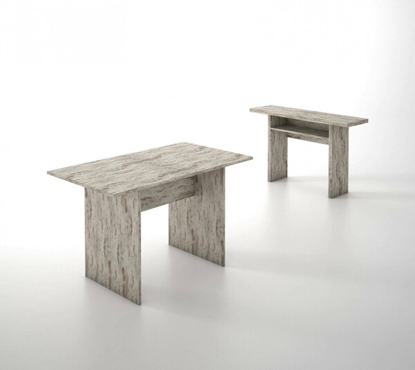 Consolle allungabile legno chiaro 4-12 posti betulla - Agrippino