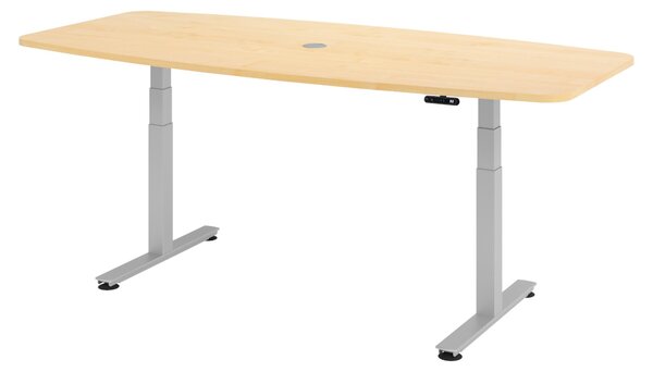 Tavolo da conferenza elettrico bümö XDSM22 - Finitura: acero, struttura: argento