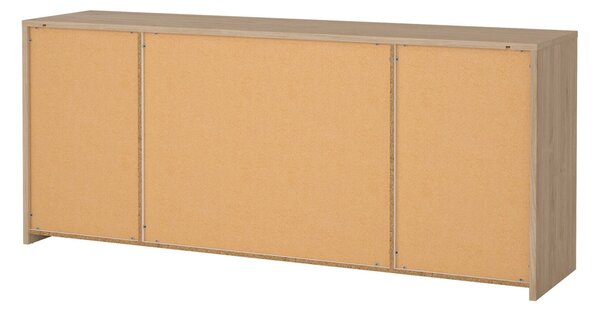 Credenza rovere e bianco lucida 197x48x83h cm 4 ante e 1 cassetto - Basile