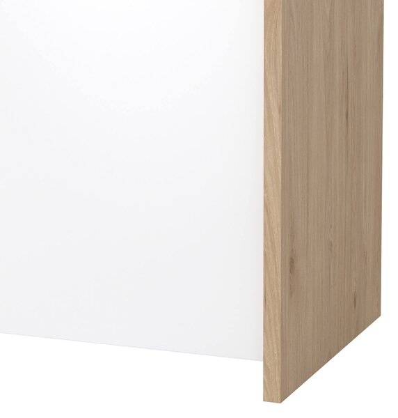 Credenza rovere e bianco lucida 197x48x83h cm 4 ante e 1 cassetto - Basile