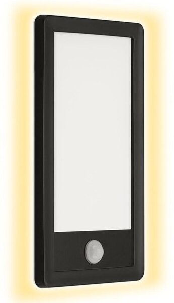 Lampada da esterno a LED con sensore di movimento 4000K IP44 16W nero plastica Telefunken