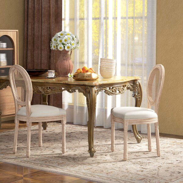 HOMCOM Set da 2 sedie da pranzo e cucina, design vintage, effetto intreccio viennese, 48x57x96 cm, Naturale e Crema | Aosom Italy