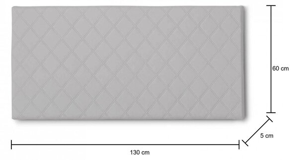 Testiera letto Acca, Cm 130x60, Bianco