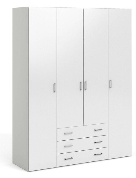 Cabina armadio in legno bianca lucida 154x200h cm - Amoruccio