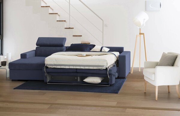 Divano letto reclinabile blu 260x95cm - Aloet