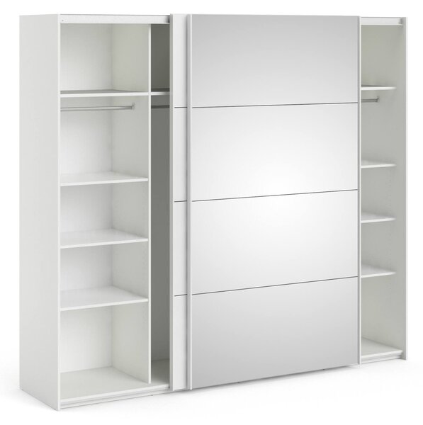 Guardaroba in legno bianco lucido 242x220h cm - Catalina
