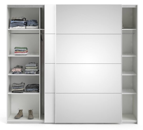 Guardaroba in legno bianco lucido 242x220h cm - Catalina