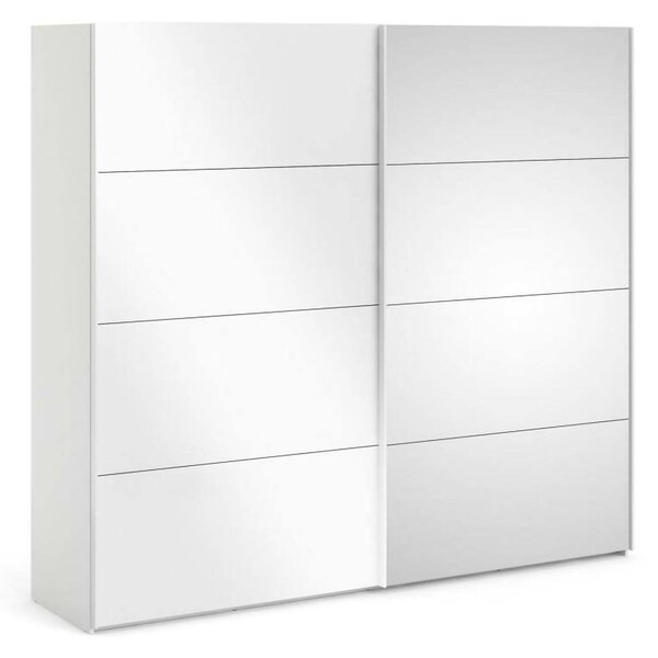 Guardaroba in legno bianco lucido 242x220h cm - Catalina