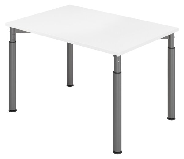 Bümö Scrivania Serie-Y - Decorazione: bianco, dimensioni: 120 x 80 cm, struttura: grafite