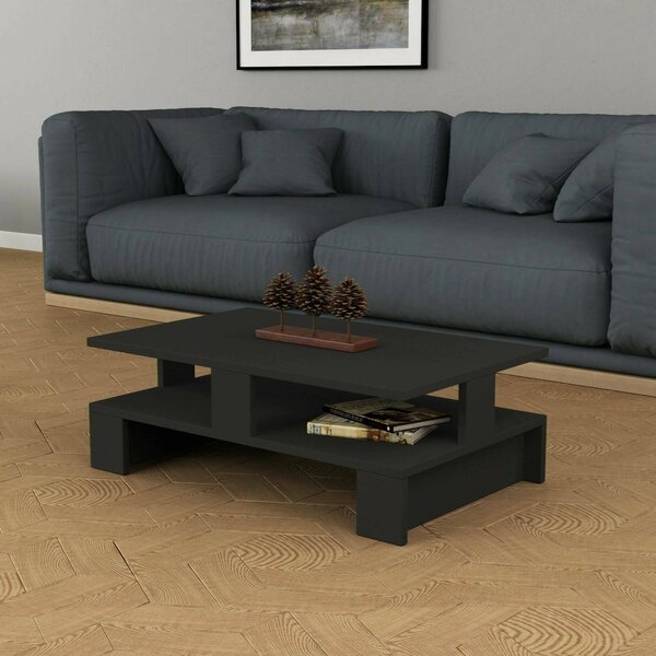 Tavolino salotto rettangolare antracite 80x50x27h cm - Telescopio