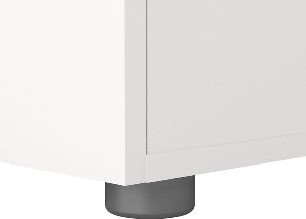 Comodino 2 cassetti bianco 40x40x42h cm - Apolla