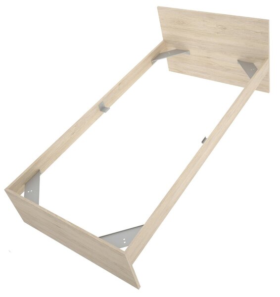 Letto singolo rovere 194x95cm adatto per materasso 90x190 cm - Haikui