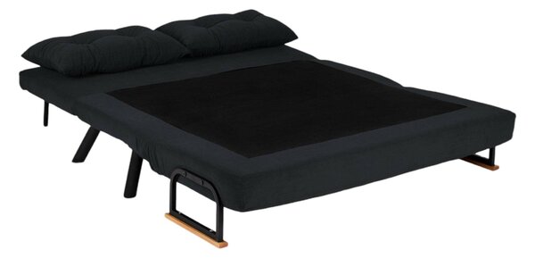 Divano letto comodo nero 133x78cm - Calvin