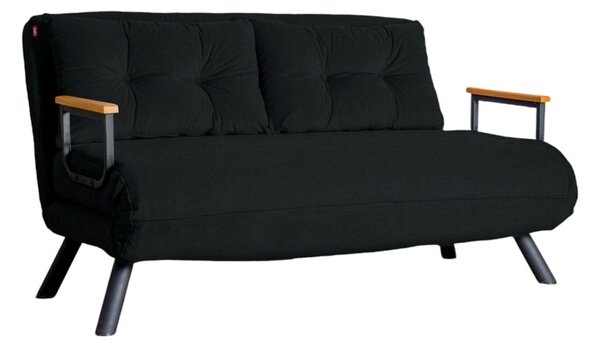 Divano letto comodo nero 133x78cm - Calvin