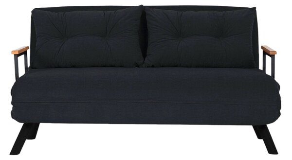 Divano letto comodo nero 133x78cm - Calvin