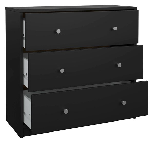 Cassettiera 3 cassetti nera 72x68h cm - Alert