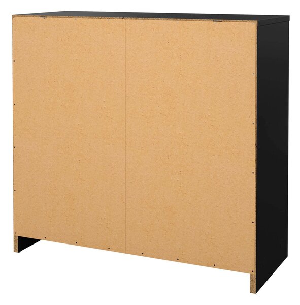 Cassettiera 3 cassetti nera 72x68h cm - Alert