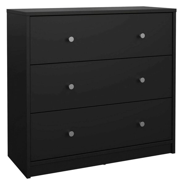 Cassettiera 3 cassetti nera 72x68h cm - Alert