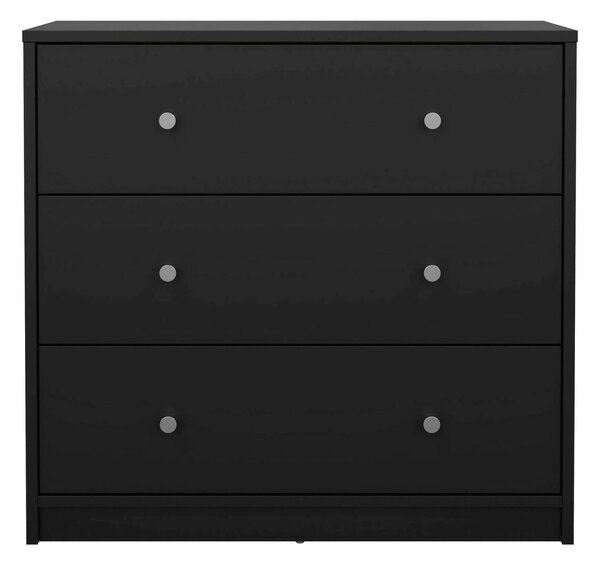 Cassettiera 3 cassetti nera 72x68h cm - Alert