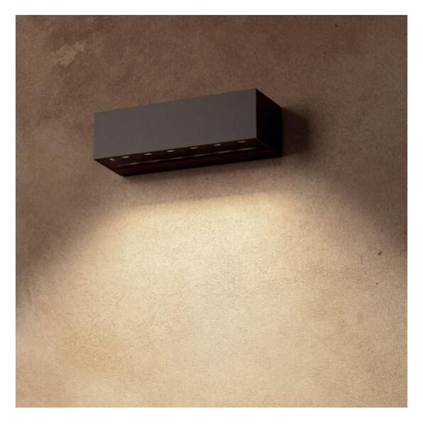 AROOS APPLIQUE DA ESTERNO L20 CM 3 COLORI IP65 LED 7,5W LUCE 2700K-3000K MONO EMISSIONE